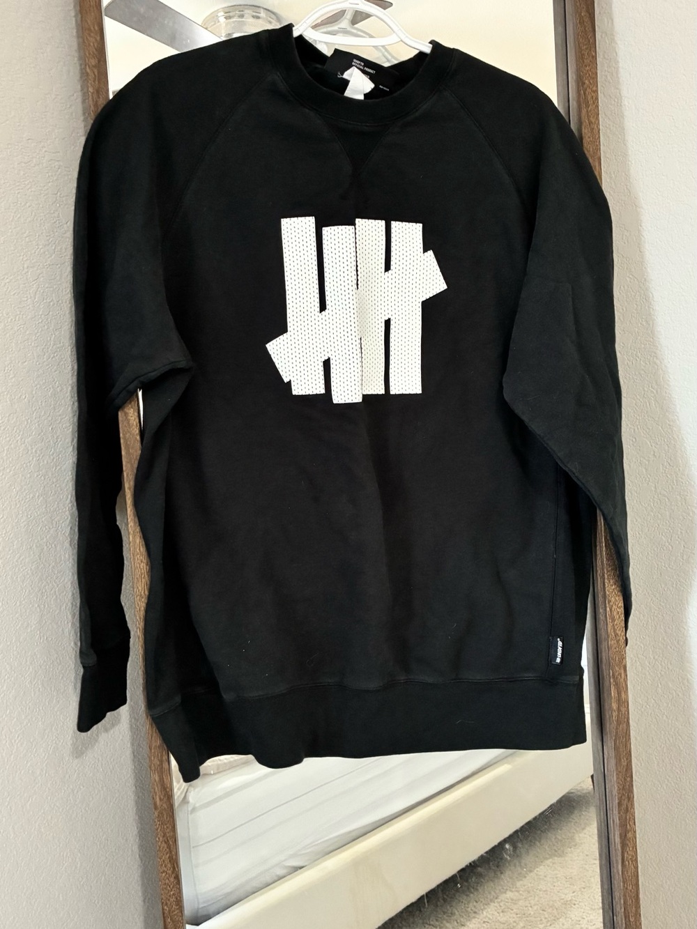 Undefeated Black Crewneck Sweater with White Logo